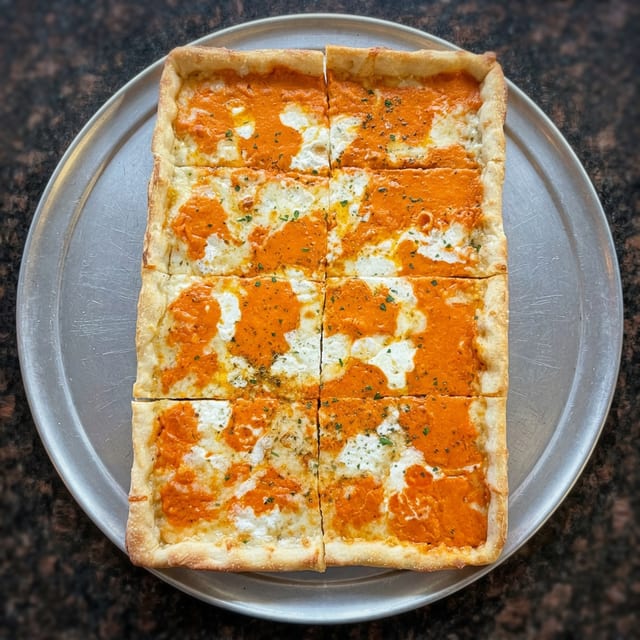 Grandma Alla Vodka Pizza.